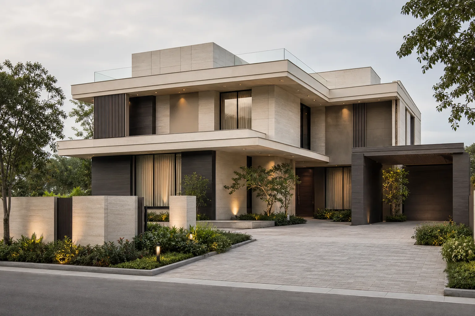 Premium modern villa exterior